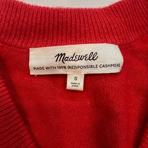 Madewell Vibrant Red Cashmere Knit